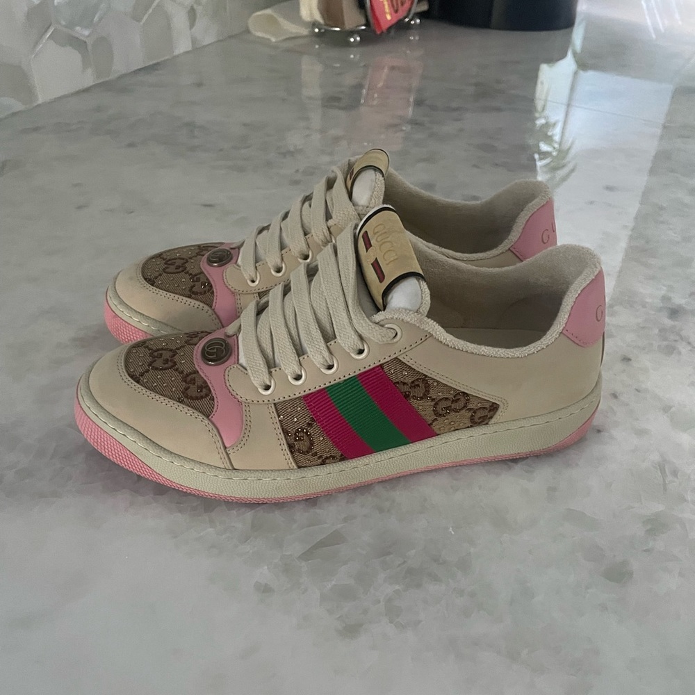 Gucci - Screener Sneakers GG Print with Crystals